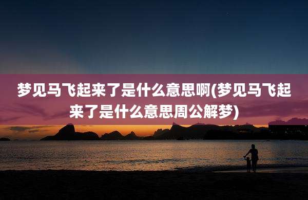 梦见马飞起来了是什么意思啊(梦见马飞起来了是什么意思周公解梦)