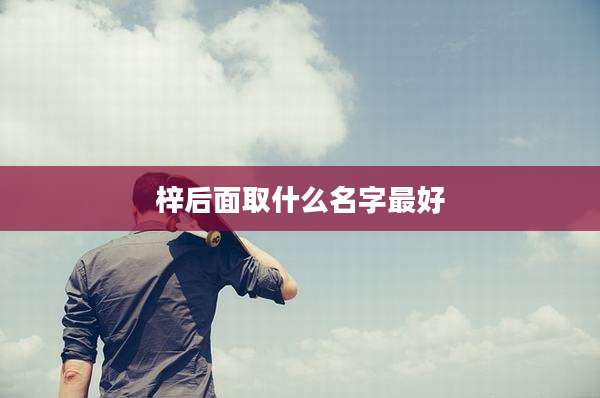 梓后面取什么名字最好