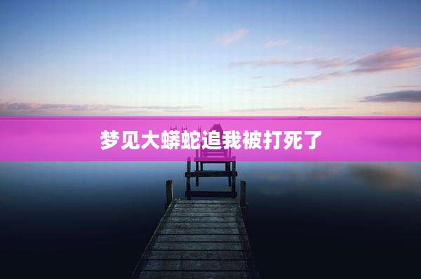 梦见大蟒蛇追我被打死了