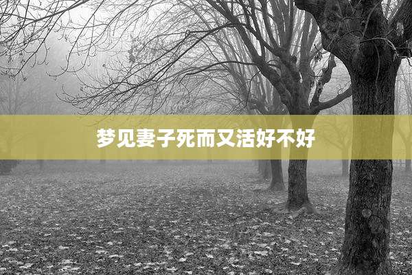 梦见妻子死而又活好不好