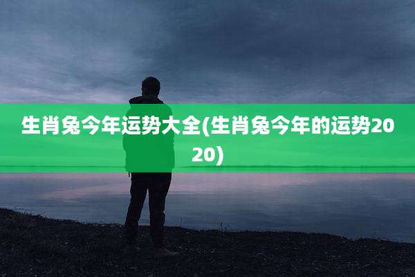 生肖兔今年运势大全(生肖兔今年的运势2020)