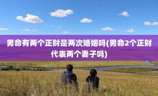 男命有两个正财是两次婚姻吗(男命2个正财代表两个妻子吗)