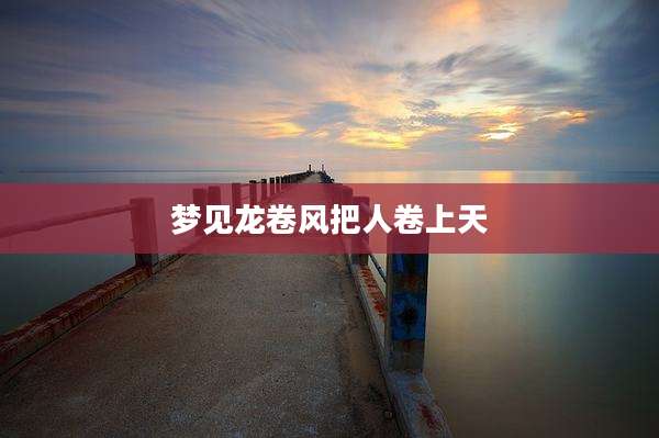 梦见龙卷风把人卷上天