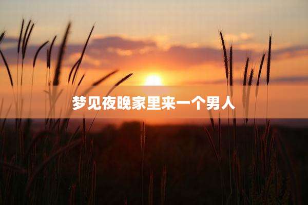 梦见夜晚家里来一个男人