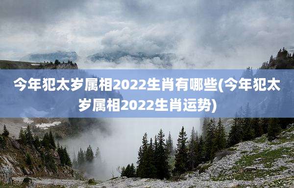 今年犯太岁属相2022生肖有哪些(今年犯太岁属相2022生肖运势)