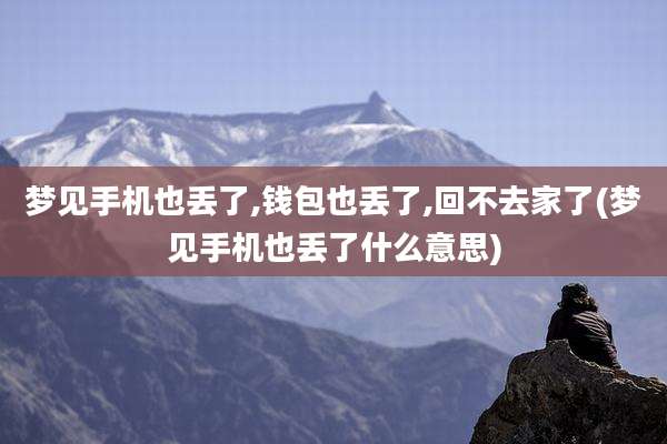 梦见手机也丢了,钱包也丢了,回不去家了(梦见手机也丢了什么意思)