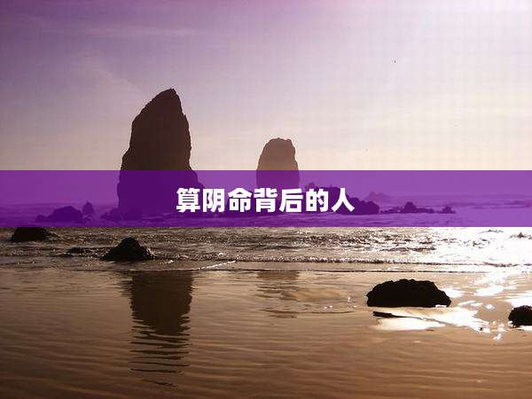 算阴命背后的人