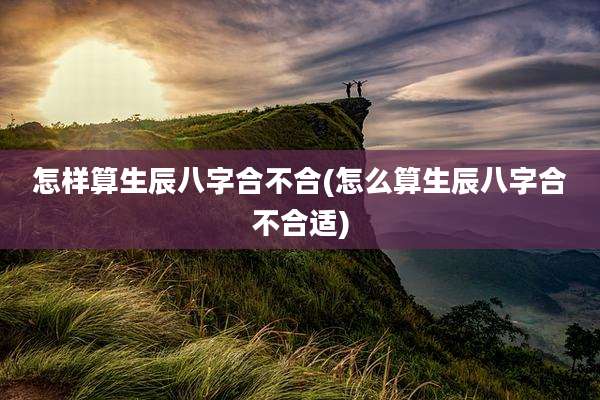 怎样算生辰八字合不合(怎么算生辰八字合不合适)