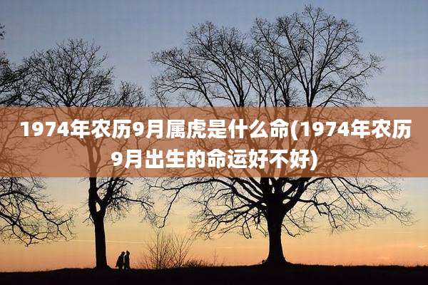 1974年农历9月属虎是什么命(1974年农历9月出生的命运好不好)