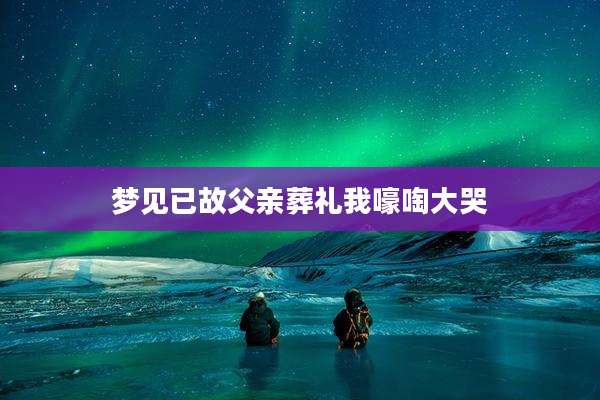 梦见已故父亲葬礼我嚎啕大哭