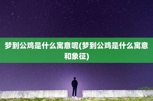 梦到公鸡是什么寓意呢(梦到公鸡是什么寓意和象征)