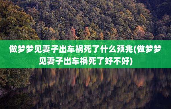 做梦梦见妻子出车祸死了什么预兆(做梦梦见妻子出车祸死了好不好)