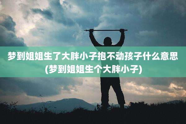 梦到姐姐生了大胖小子抱不动孩子什么意思(梦到姐姐生个大胖小子)