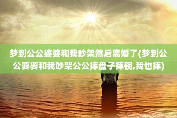 梦到公公婆婆和我吵架然后离婚了(梦到公公婆婆和我吵架公公摔盘子摔碗,我也摔)