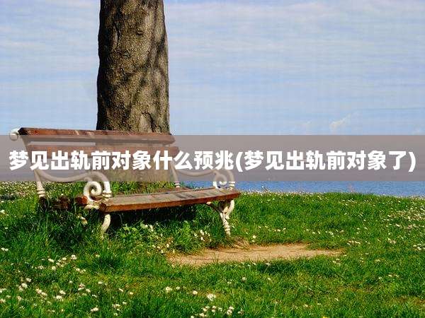 梦见出轨前对象什么预兆(梦见出轨前对象了)