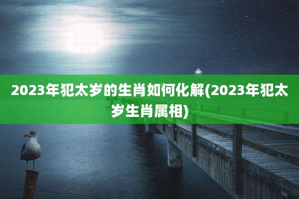 2023年犯太岁的生肖如何化解(2023年犯太岁生肖属相)