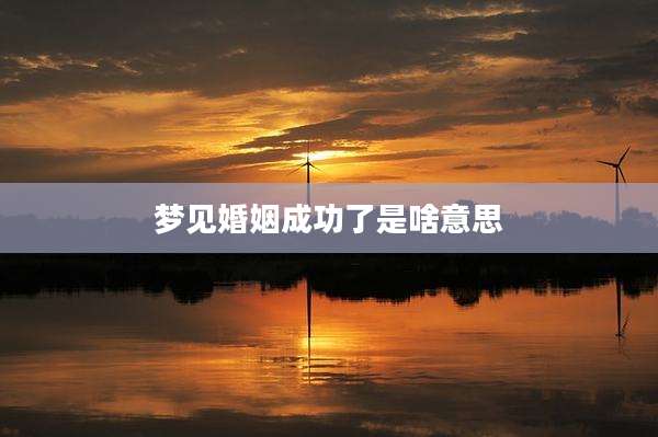 梦见婚姻成功了是啥意思