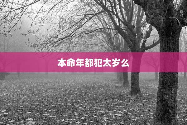 本命年都犯太岁么