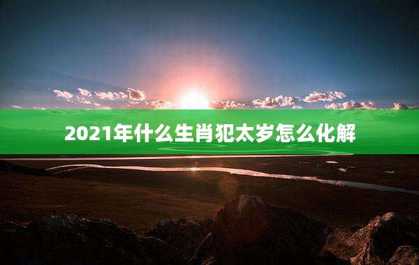 2021年什么生肖犯太岁怎么化解
