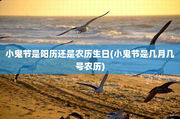 小鬼节是阳历还是农历生日(小鬼节是几月几号农历)