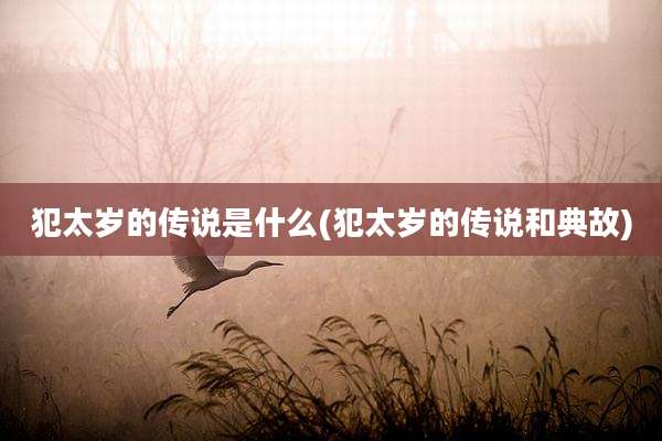 犯太岁的传说是什么(犯太岁的传说和典故)