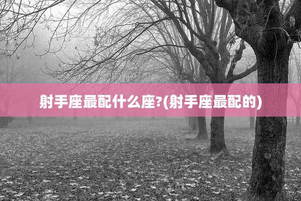 射手座最配什么座?(射手座最配的)