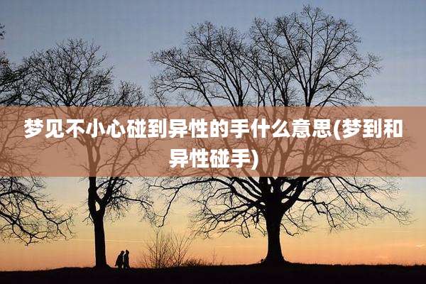 梦见不小心碰到异性的手什么意思(梦到和异性碰手)