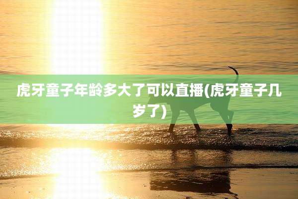 虎牙童子年龄多大了可以直播(虎牙童子几岁了)