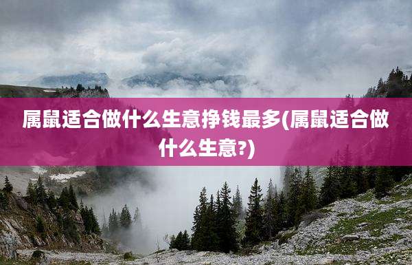 属鼠适合做什么生意挣钱最多(属鼠适合做什么生意?)