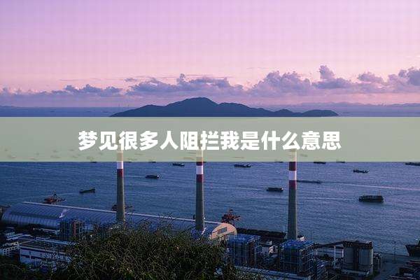 梦见很多人阻拦我是什么意思