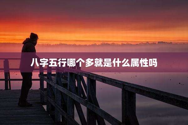 八字五行哪个多就是什么属性吗