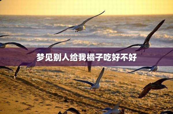 梦见别人给我橘子吃好不好