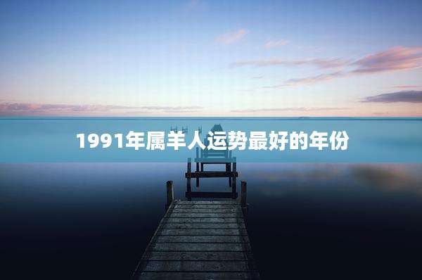 1991年属羊人运势最好的年份