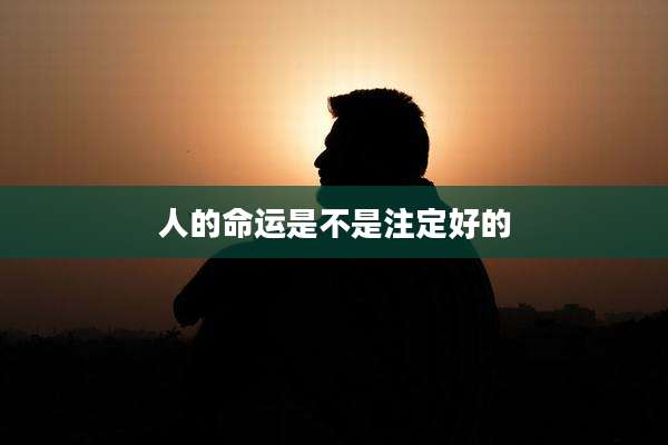人的命运是不是注定好的