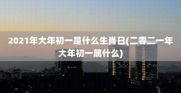 2021年大年初一是什么生肖日(二零二一年大年初一属什么)