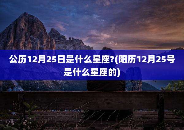 公历12月25日是什么星座?(阳历12月25号是什么星座的)