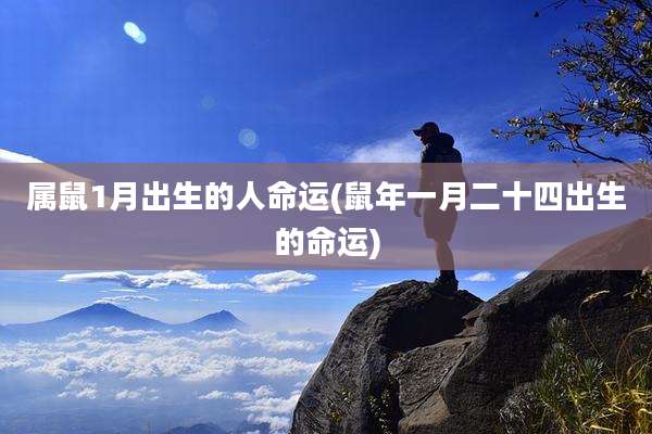 属鼠1月出生的人命运(鼠年一月二十四出生的命运)