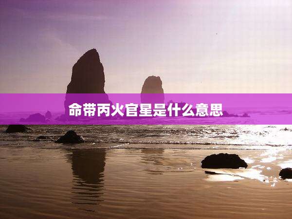 命带丙火官星是什么意思