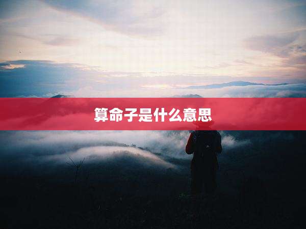 算命子是什么意思