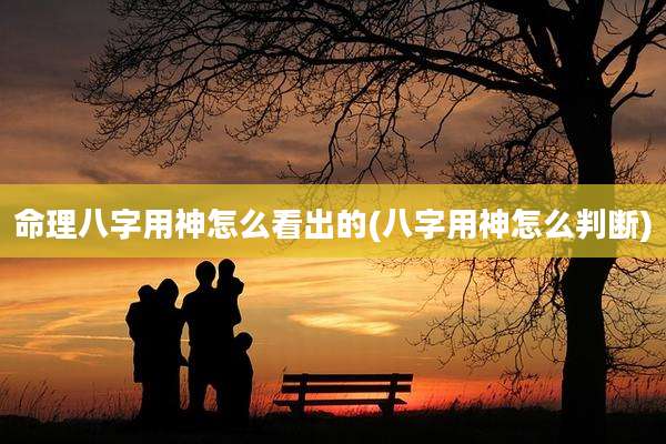 命理八字用神怎么看出的(八字用神怎么判断)