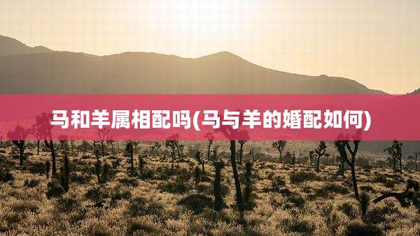 马和羊属相配吗(马与羊的婚配如何)