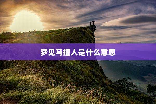 梦见马撞人是什么意思