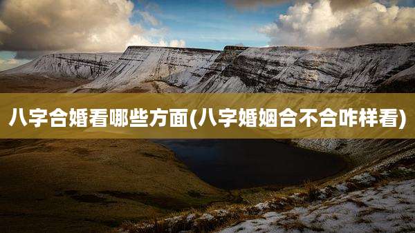 八字合婚看哪些方面(八字婚姻合不合咋样看)