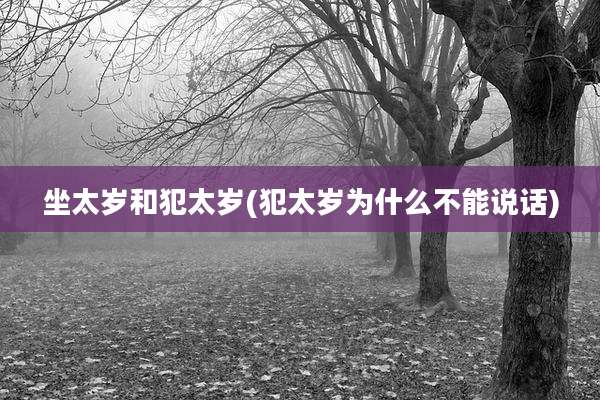 坐太岁和犯太岁(犯太岁为什么不能说话)