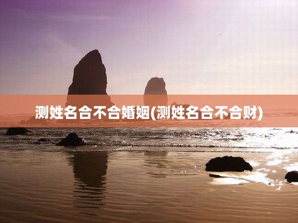 测姓名合不合婚姻(测姓名合不合财)