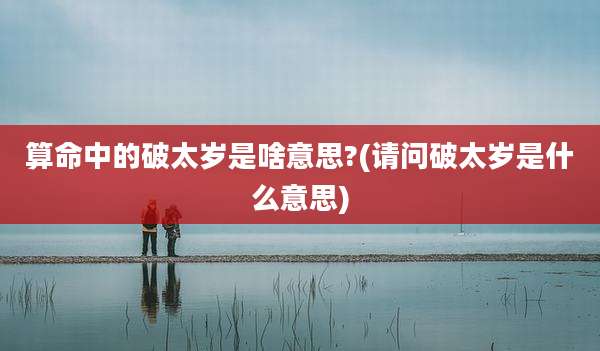 算命中的破太岁是啥意思?(请问破太岁是什么意思)