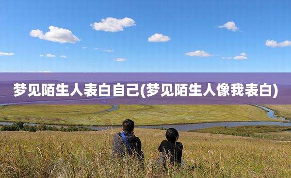 梦见陌生人表白自己(梦见陌生人像我表白)