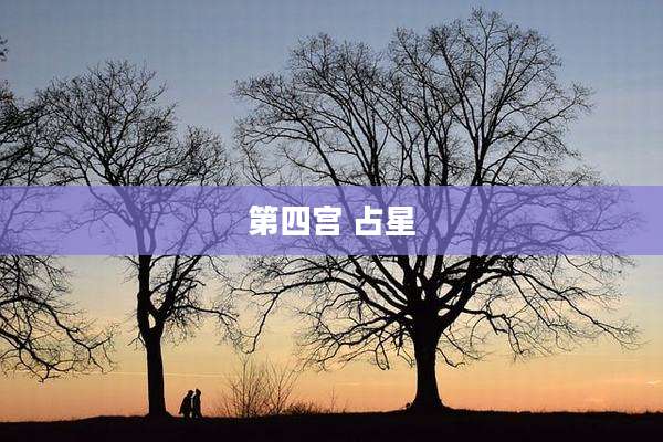 第四宫 占星