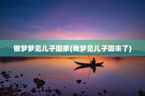 做梦梦见儿子回家(我梦见儿子回来了)