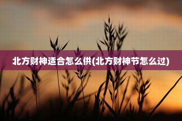 北方财神适合怎么供(北方财神节怎么过)